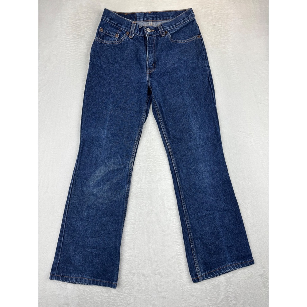 Vintage Levis 517 Bootcut Jeans Women's 26x26 Dark Western Wash High Rise Denim